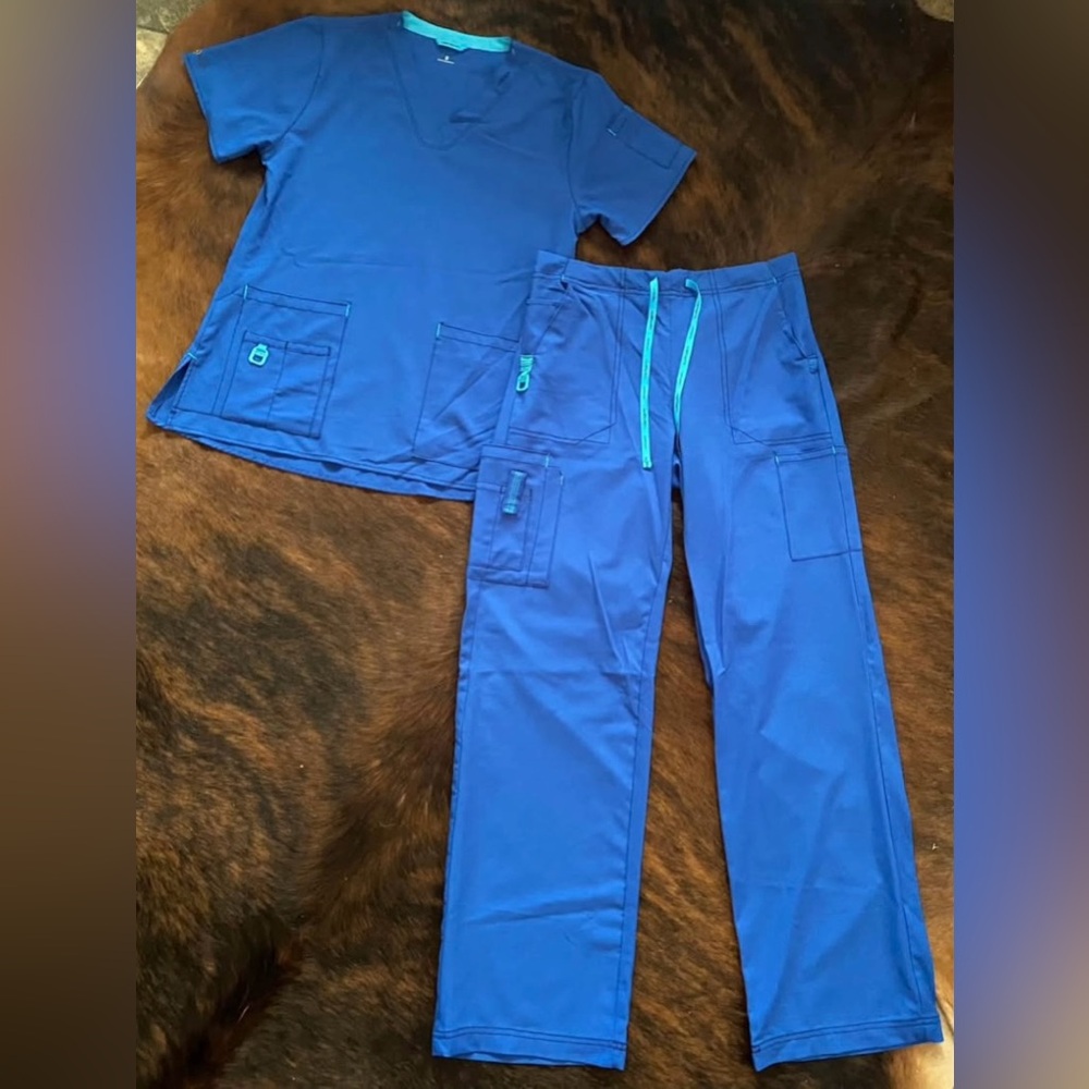 Royal Blue Carhart Scrub Set